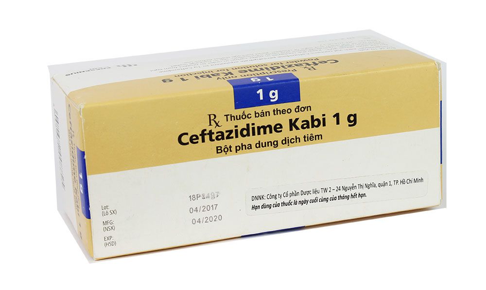Hình ảnh thuốc Ceftazidime Kabi 1g